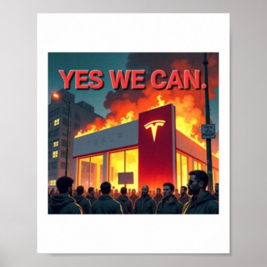 Poster Oui, nous pouvons autocollant (Devant)