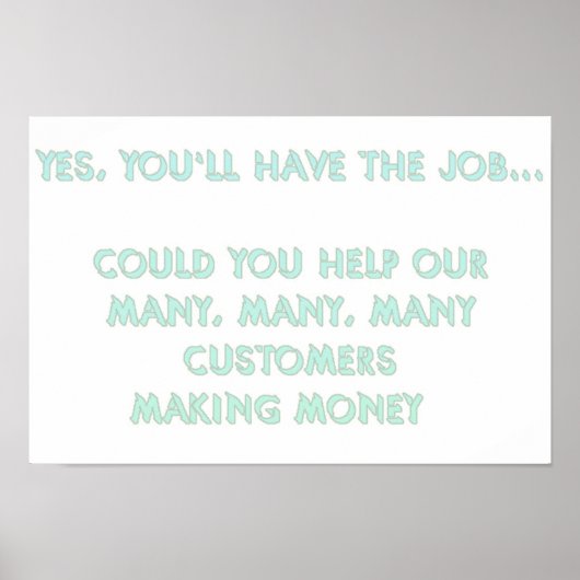 Poster Oui, tu auras le job #2 (Devant)