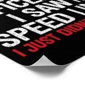 Poster Oui Vitesse Officielle - Pour Les Amateurs De Voit (Coin)