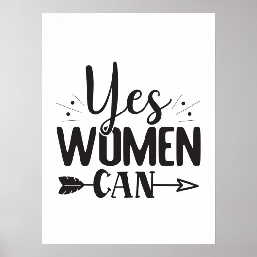 Poster Oui, Women can, Devis d'art mural imprimable pour  (Devant)
