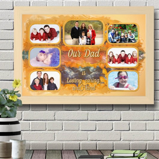 Poster Our Dad Photo Collage Abstract Sunset 0612 Art