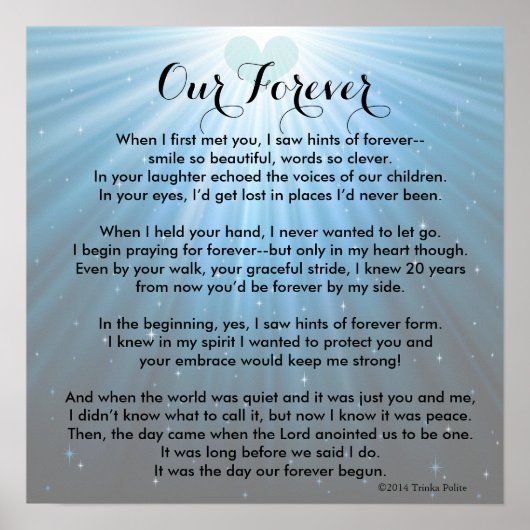 Poster Our Forever ©2014 par Trinka Polite (poster) (Devant)