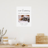 Poster Our humans are getting married Welcome Sign (Cuisine)