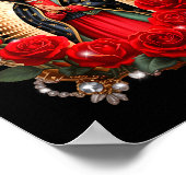 Poster Our Lady Guadalupe Saint Virgin Mary In Roses Flow (Coin)