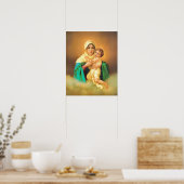 Poster Our Lady Virgin Mary Refuge Sinners Catholic Saint (Cuisine)