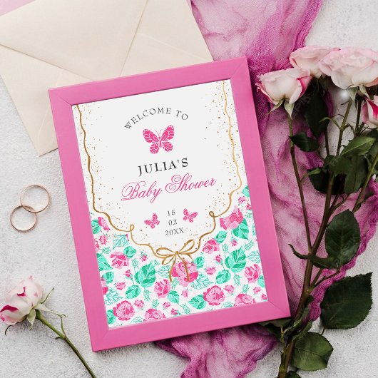 Poster Our Lovely One Baby Shower