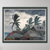 Poster "Ouragan" aux Bahamas par Winslow Homer (Devant)