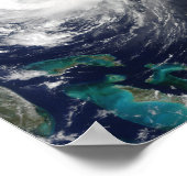 Poster Ouragan Earl broutant la côte de Caroline du Nord (Coin)