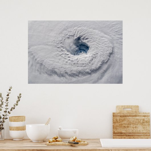 Poster Ouragan Florence OEil de l'espace (Cuisine)