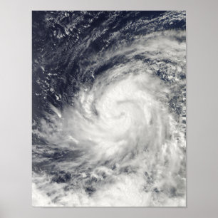 Poster Ouragan Lupit au-dessus de l'océan pacifique
