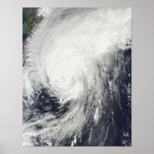 Poster Ouragan Melor approchant le Japon