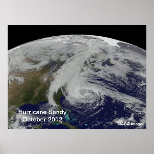 Poster Ouragan Sandy De L'Affiche Spatiale (Devant)
