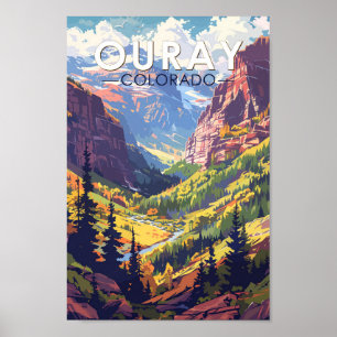 Poster Ouray Colorado Travel Art Vintage
