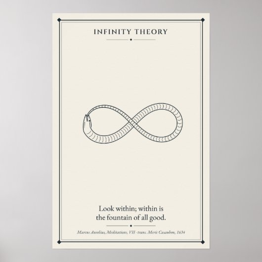Poster Ouroboros Serpent de l'Infini avec Marcus Aurelius (Devant)