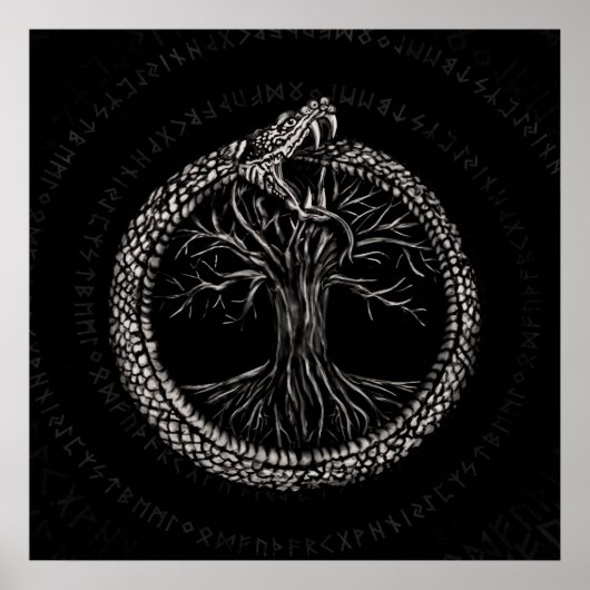 Poster Ouroboros with Tree of Life (Devant)