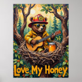 Poster Ours à cônes d'arbre : Rocker niché (Devant)