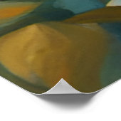 Poster Ours adorable dans une couronne avec fleurs et abe (Coin)