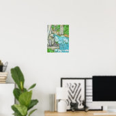 Poster Ours assis près d'un ruisseau (Bureau à domicile)