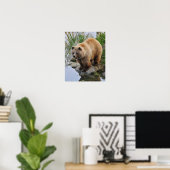 Poster Ours au bord d'un lac (Bureau à domicile)