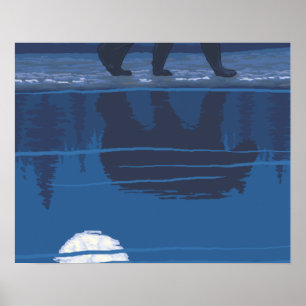 Poster Ours au clair de lune - Mount Baker, Washington