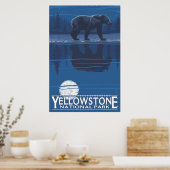 Poster Ours au clair de lune - Parc national de Yellowsto (Cuisine)