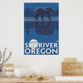 Poster Ours au clair de lune - Sun River, Oregon (Cuisine)