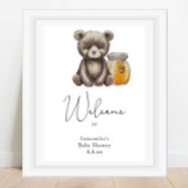 Poster Ours avec pot de miel - Welcome Foam Board