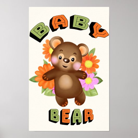 Poster Ours bébé (Devant)