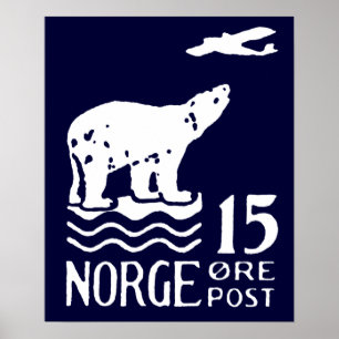 Poster Ours blanc 1925 norvégien