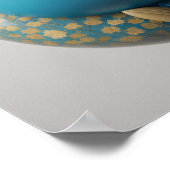 Poster Ours bleu ballon (Coin)