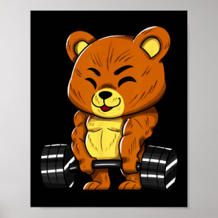 Poster Ours Bodybuilder Musculation Muscle Gym Haltérophi