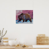 Poster Ours Brown Dans l'Utah, Marcher près des rochers (Cuisine)