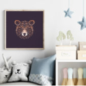 Poster Ours Brown | Imprimer le mur d'animaux forestiers