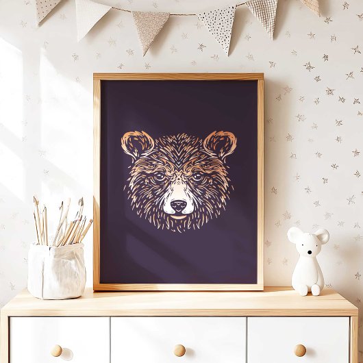 Poster Ours Brown | Imprimer le mur d'animaux forestiers