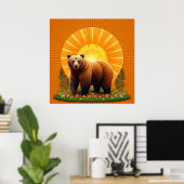 Poster Ours brun majestueux (Bureau à domicile)