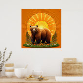 Poster Ours brun majestueux (Cuisine)