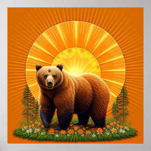 Poster Ours brun majestueux