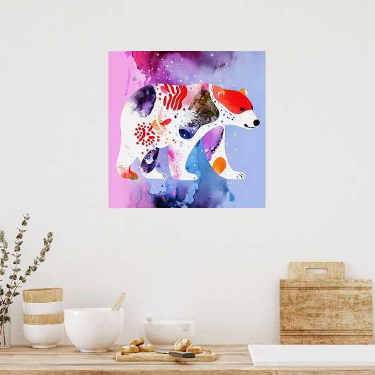 Poster Ours céleste avec un sourire (Cuisine)