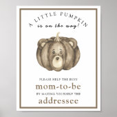 Poster Ours citrouille - Aidez la maman à être occupée (Devant)