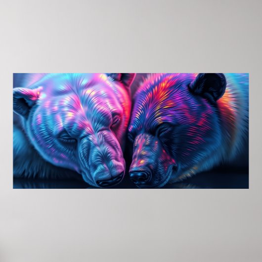 Poster Ours colorés (Devant)