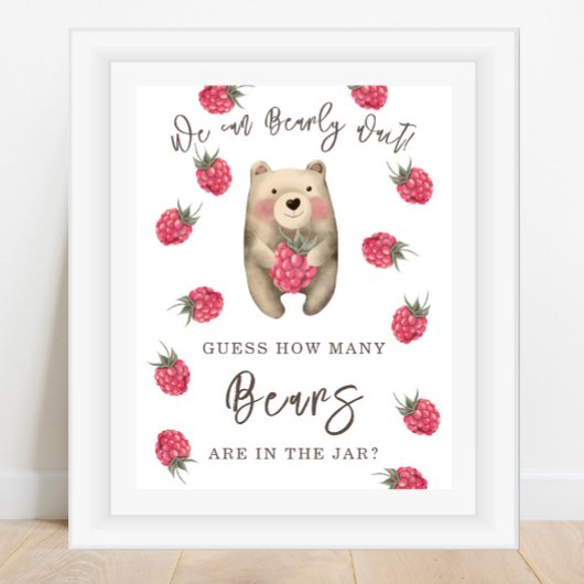 Poster OURS - Combien d'ours y a-t-il dans le pot