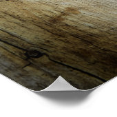 Poster Ours Cute Stuffé Mur Rustique En Bois (Coin)