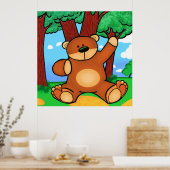 Poster Ours dans la prairie - Ours dans les prairies (Cuisine)