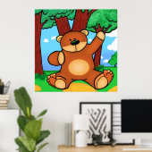 Poster Ours dans la prairie - Ours dans les prairies (Bureau à domicile)
