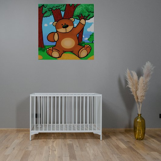 Poster Ours dans la prairie - Ours en prairie
