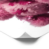 POSTER OURS D'ARGENT À LA MODE AVEC CRISTAUX ROSE (Coin)