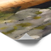 Poster Ours d'art rétro nature avec un canoë (Coin)