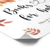 Poster Ours d'automne avec citrouille, livres pour bébé (Coin)