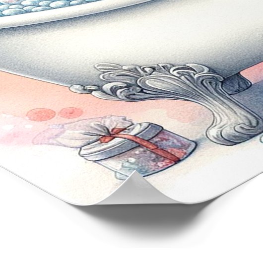 Poster Ours de bain bulle (Coin)