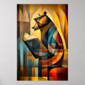Poster Ours de Charme - Lecteur Cubiste dans la pensée pr (Devant)